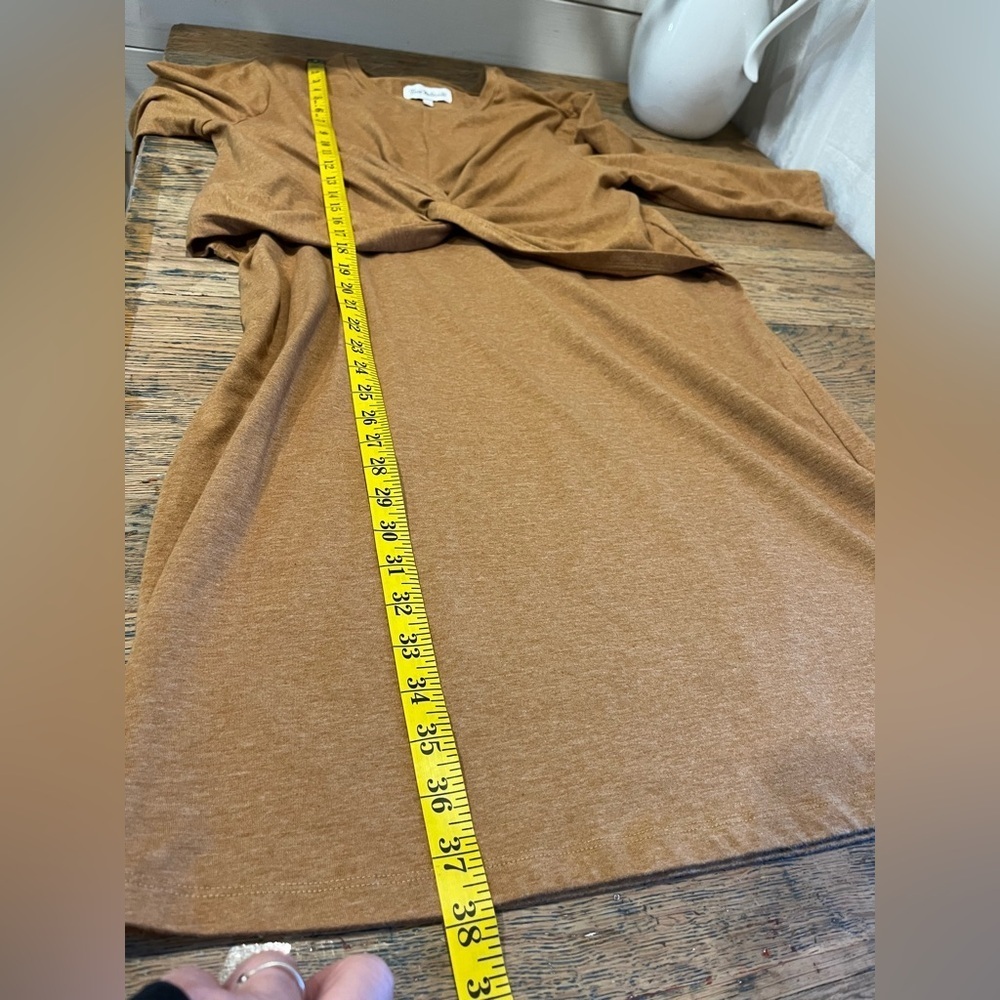 ROSE MATERNITÉ Camel Twist Front Dress – Size XL - Picture 8 of 8